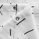 Simple Geometric Lines Printed Shower Curtain - Black & White